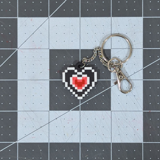Heart Piece Pixel Art Keychain
