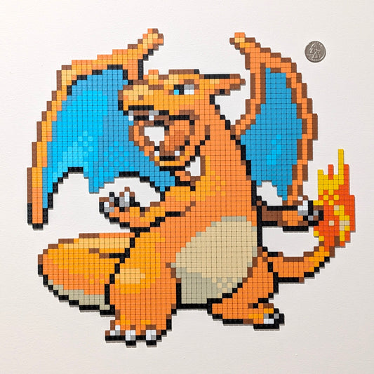 Charizard Pixel Wall Art