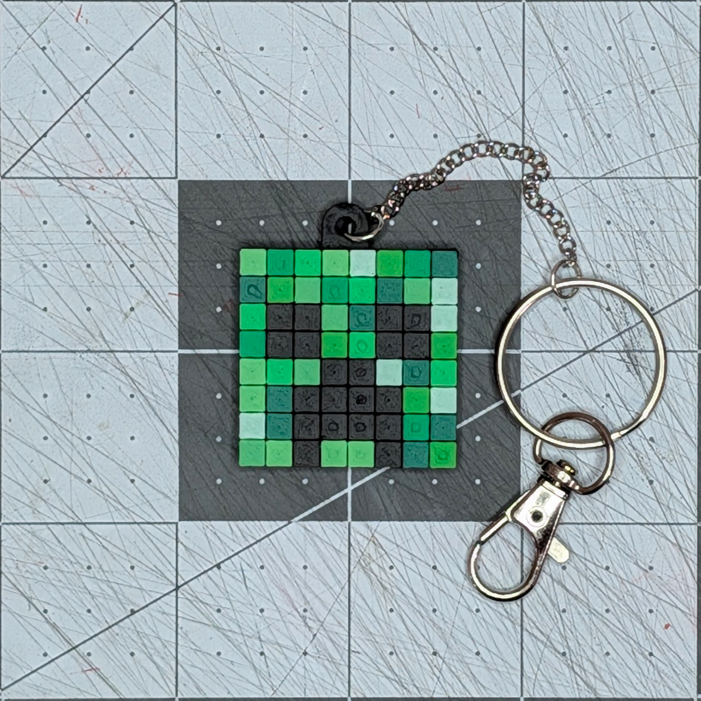 Creeper Pixel Art Keychain