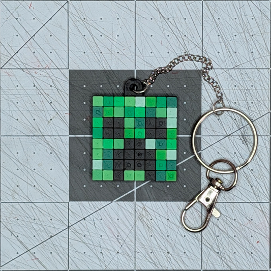 Creeper Pixel Art Keychain