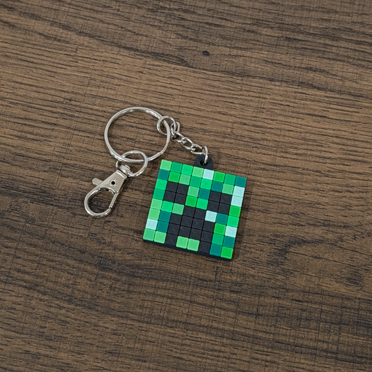 Creeper Pixel Art Keychain