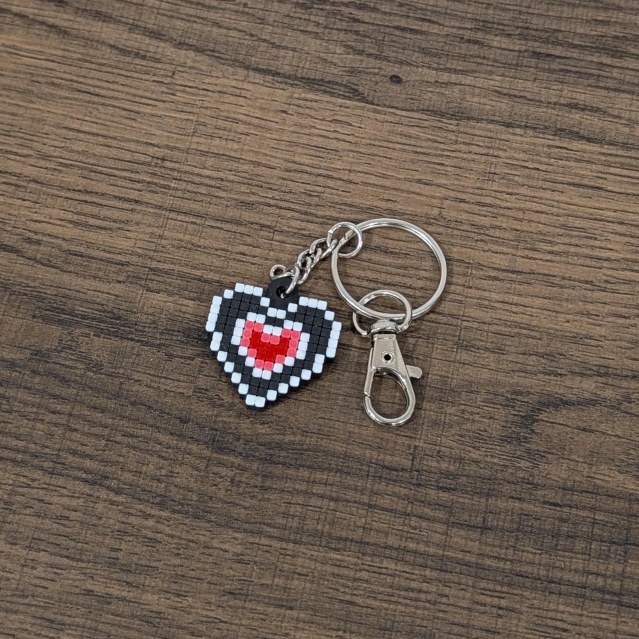 Heart Piece Pixel Art Keychain