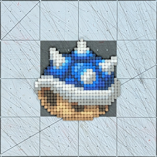 Mario Kart Blue Shell Pixel Art Magnet