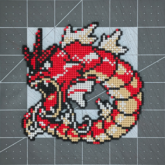 Shiny Gyarados Pixel Art Magnet