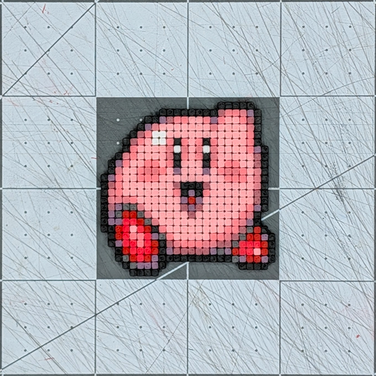 Kirby Victory Pose Pixel Art Magnet