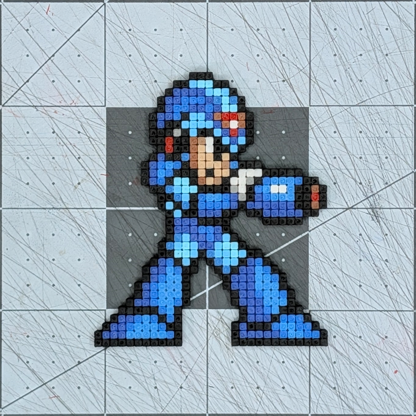 Mega Man X Aiming Pixel Art Magnet