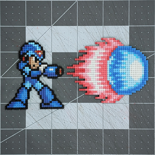 Mega Man X Charged Shot Pixel Art Magnet 2-Pack