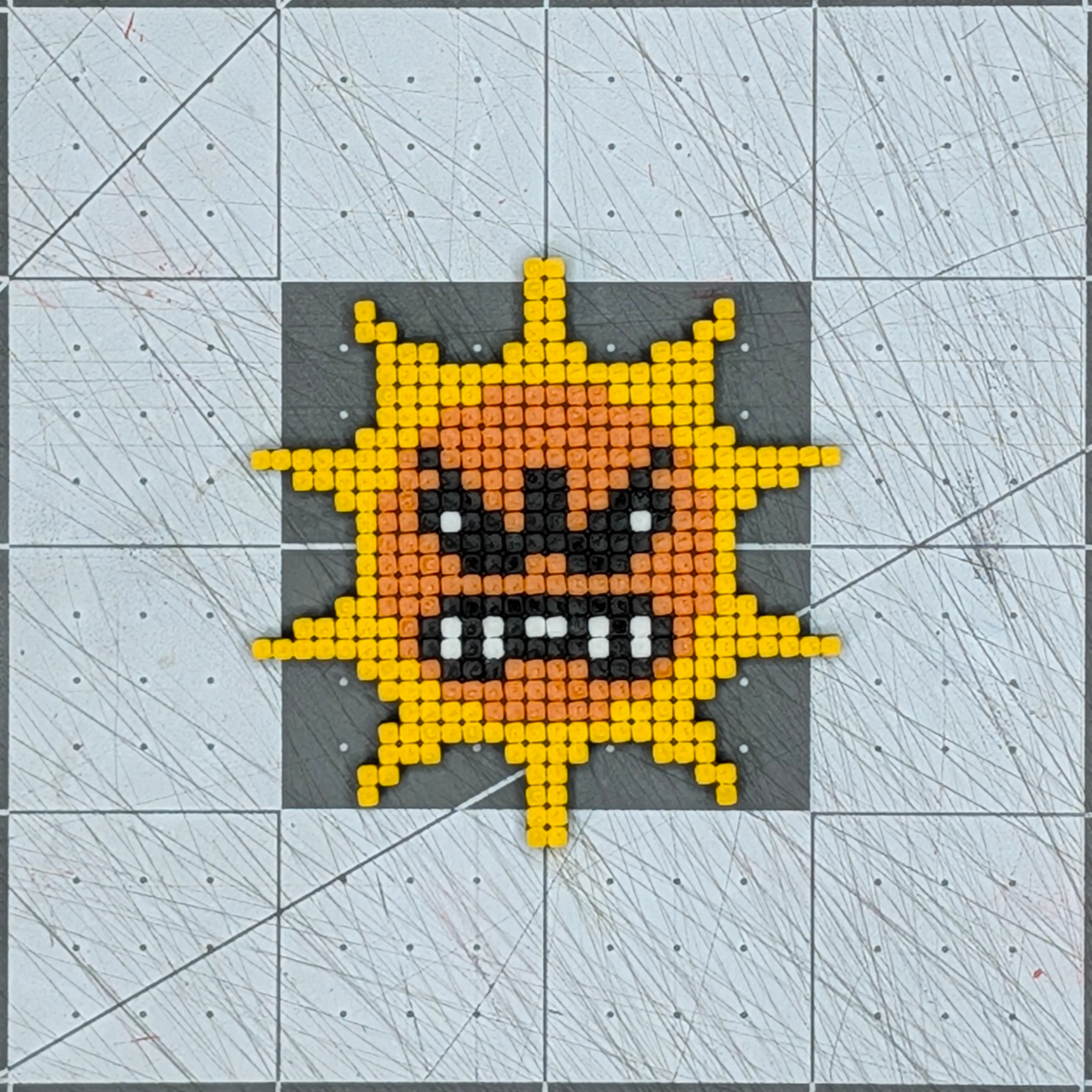 SMB3 Angry Sun Pixel Art Magnet