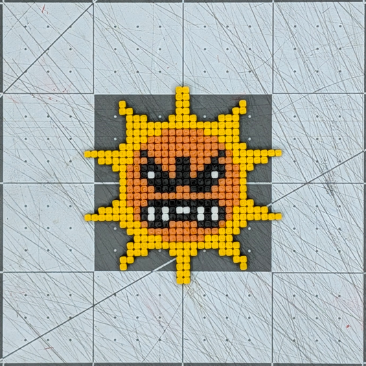 SMB3 Angry Sun Pixel Art Magnet