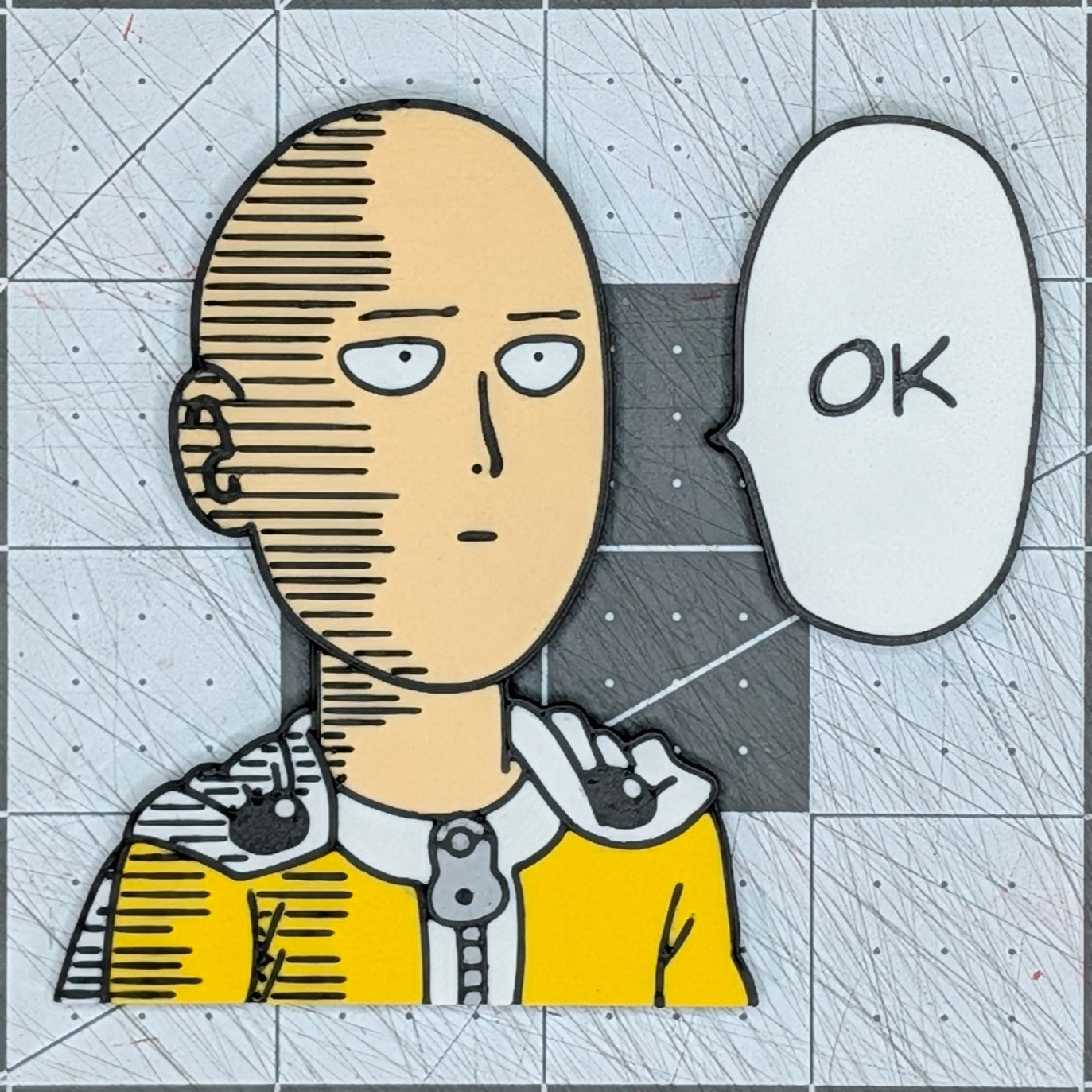Saitama OK Meme Magnet 2-Pack