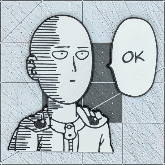 Saitama OK Meme Magnet 2-Pack