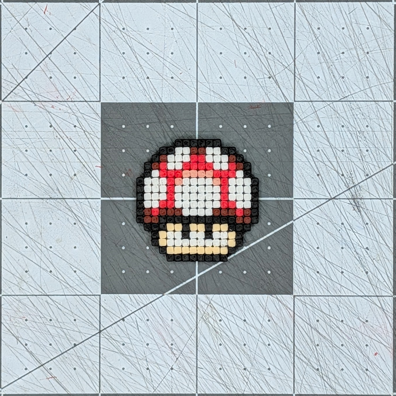 SMB3 Mushroom Power Up Pixel Art Magnet