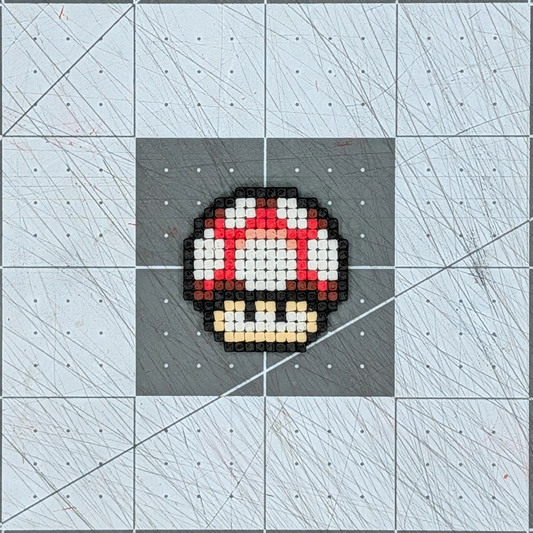 SMB3 Mushroom Power Up Pixel Art Magnet
