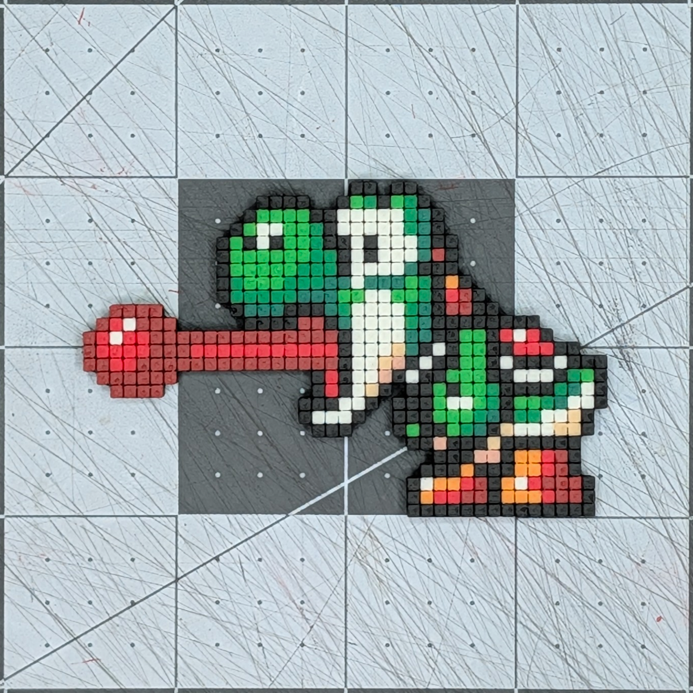 SMW2 Yoshi Tongue Out Pixel Art Magnet