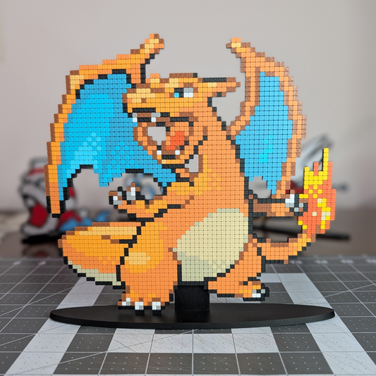 Charizard Pixel Shelf Art